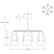 Arteriors DMC35 Marco 6-lt 38" LED Chandelier