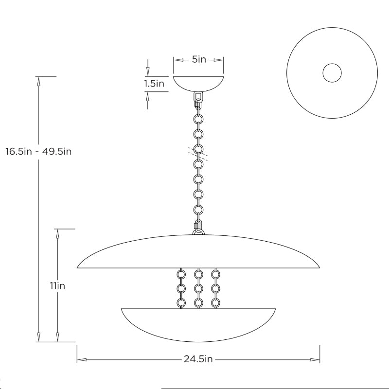 Arteriors DMI27 Florko 3-lt 25" Chandelier