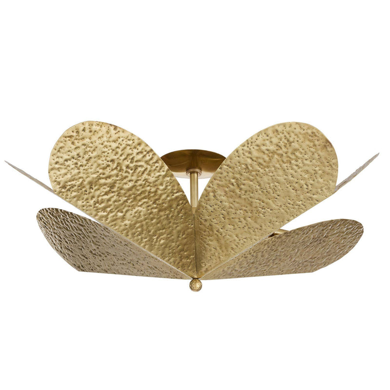 Arteriors Lucinda 4 Light 31 inch Antique Brass Semi Flush Mount Ceiling Light