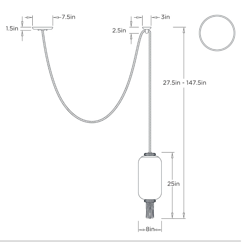 Arteriors DPC20 Leandra 1-lt 8" Pendant