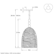 Arteriors DPC22 Lyla 1-lt 12" Pendant