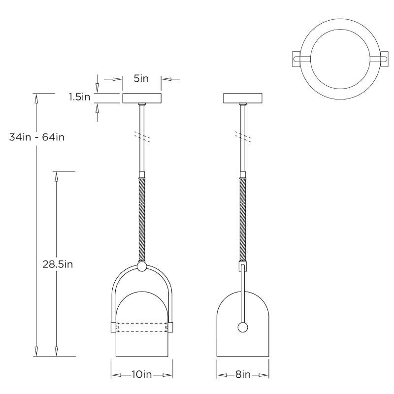 Arteriors DPC24 Marco 1-lt 10" LED Pendant