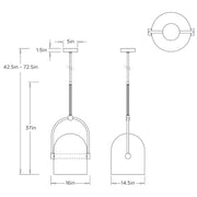 Arteriors DPC28 Marco 1-lt 16" LED Pendant
