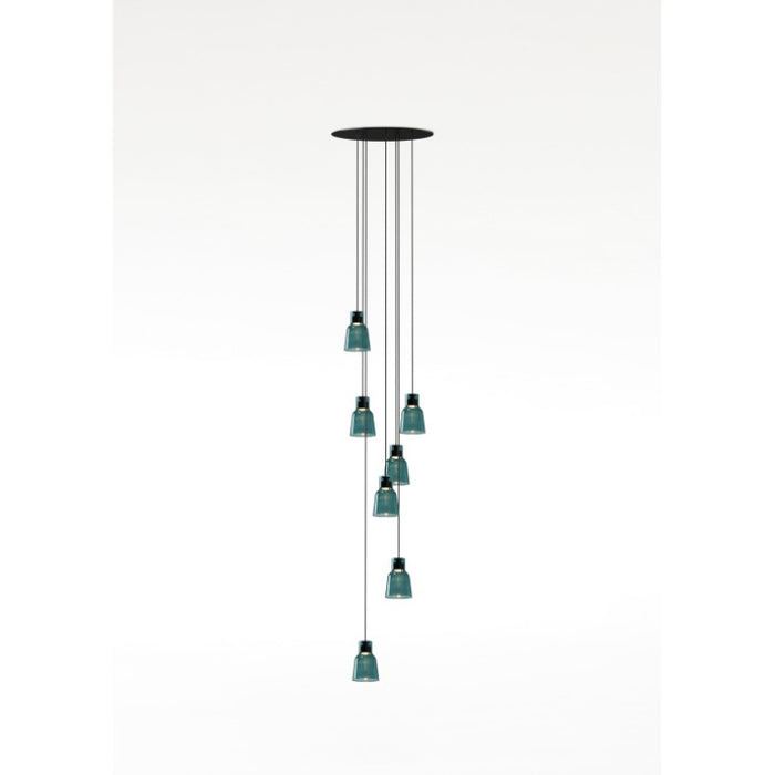 Bover Drip S/07L 7-lt 13" LED Pendant-Green