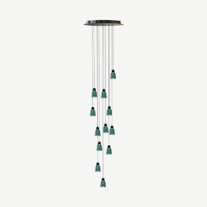 Bover Drip S/12L 12-lt 22" LED Pendant-Green