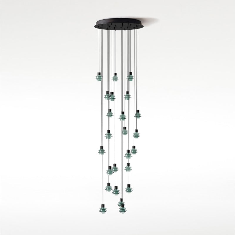 Bover Drop S/24L 24-lt 22" LED Pendant-Green