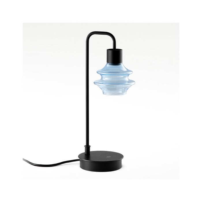 Bover Drop M/36 1-lt 14" Tall LED Table lamp, Cord Switch-Blue Glass