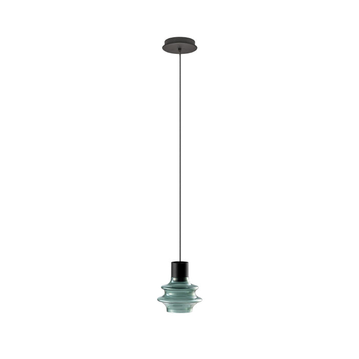 Bover Drop S/01L 1-lt 4" LED Pendant-Green Glass