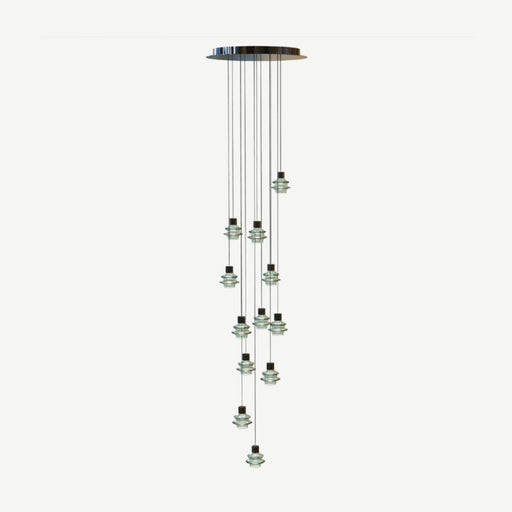 Bover Drop S/12L 12-lt 22" LED Pendant-Green
