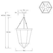 Arteriors DSC09 Lillian 1-lt 19" Pendant