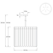 Arteriors DSI12 Maxton 3-lt 25" Chandelier