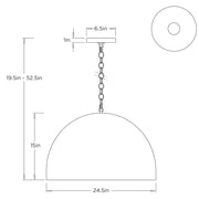 Arteriors DSI13 Micah 1-lt 25" Pendant