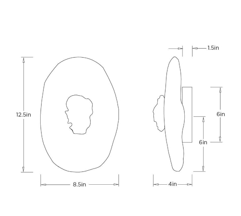 Arteriors DWC84 Nome 1-lt 13" Tall LED Wall Sconce