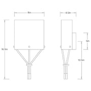 Arteriors DWC87 Lucien 1-lt 17" Tall Wall Sconce