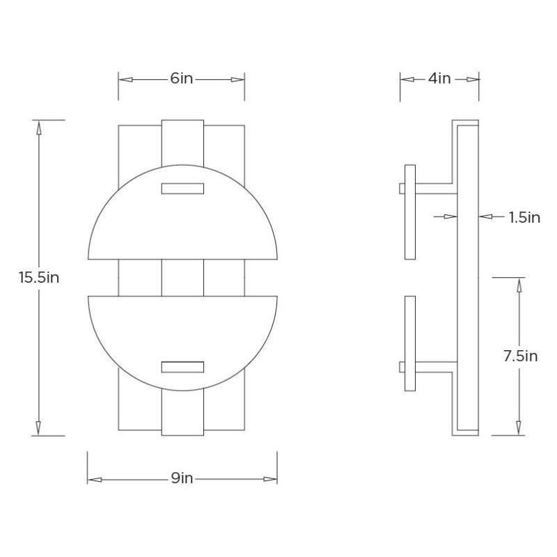 Arteriors DWC88 Logan 2-lt 16" Tall LED Wall Sconce