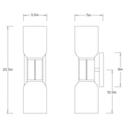 Arteriors DWC91 Landon 2-lt 21" Wall Sconce