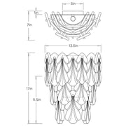Arteriors DWC97 Malia 2-lt 17" Tall Bathroom Sconce