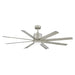 Hinkley 907166 Vantage 66" Indoor/Outdoor Smart Ceiling Fan with LED Light Kit - Brushed Nickel