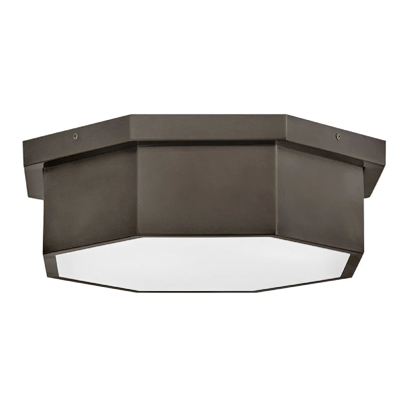 Hinkley 46993 Facet 3-lt 18" LED Flush Mount - Black Oxide