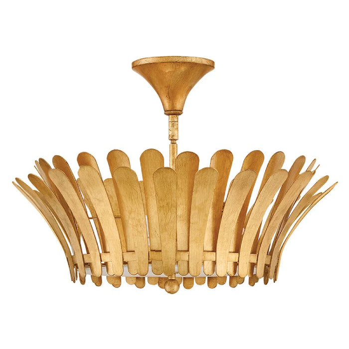Hinkley 47693 Reina 3-lt 20" LED Semi-Flush Mount - Distressed Brass