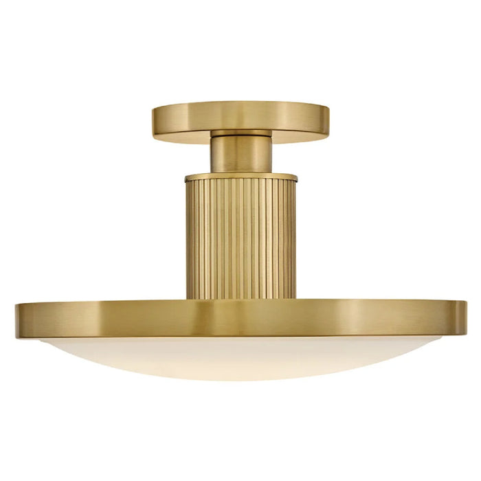 Hinkley 47593 Kiran 1-lt 6" LED Semi-Flush Mount - Lacquered Brass