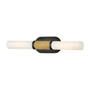 Hinkley 56882 Thayer 2-lt 25" Tall LED Wall Sconce - Lacquered Brass with Black accents