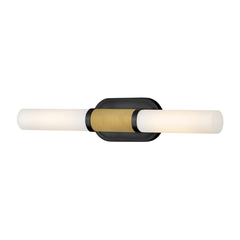 Hinkley 56882 Thayer 2-lt 25" Tall LED Wall Sconce - Lacquered Brass with Black accents