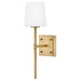 Hinkley 46950 Saunders 1-lt 16" Tall LED Wall Sconce - Lacquered Brass
