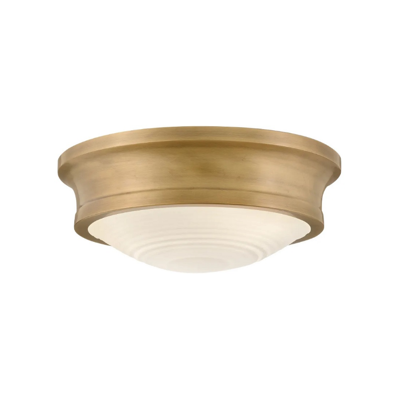 Hinkley 45123 Ellis 3-lt 14" LED Flush Mount - Heritage Brass