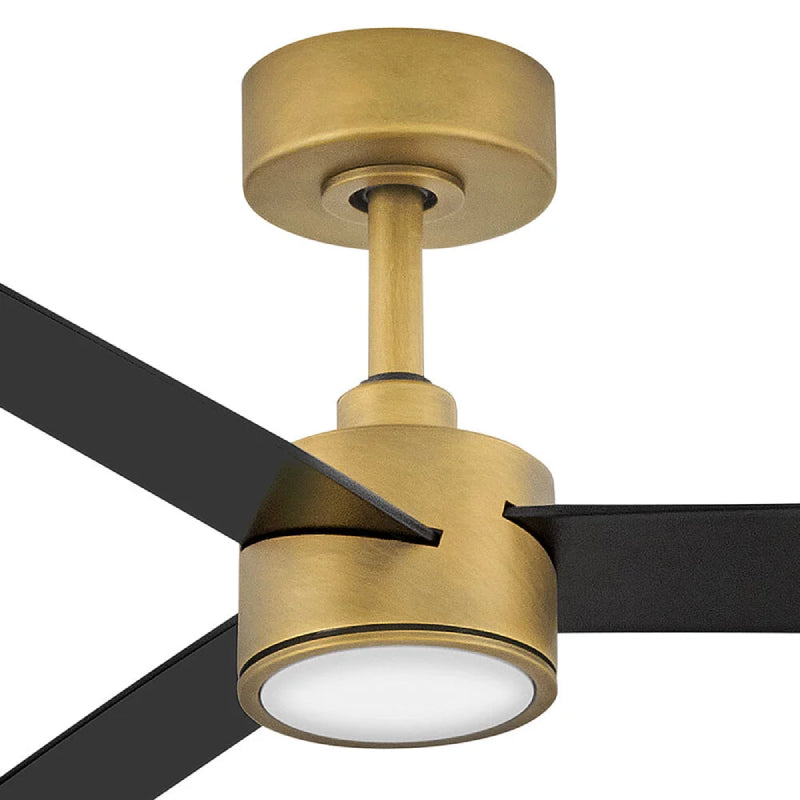 Hinkley 907452 Speck 52" Indoor/Outdoor Smart Ceiling Fan with LED Light Kit - Heritage Brass