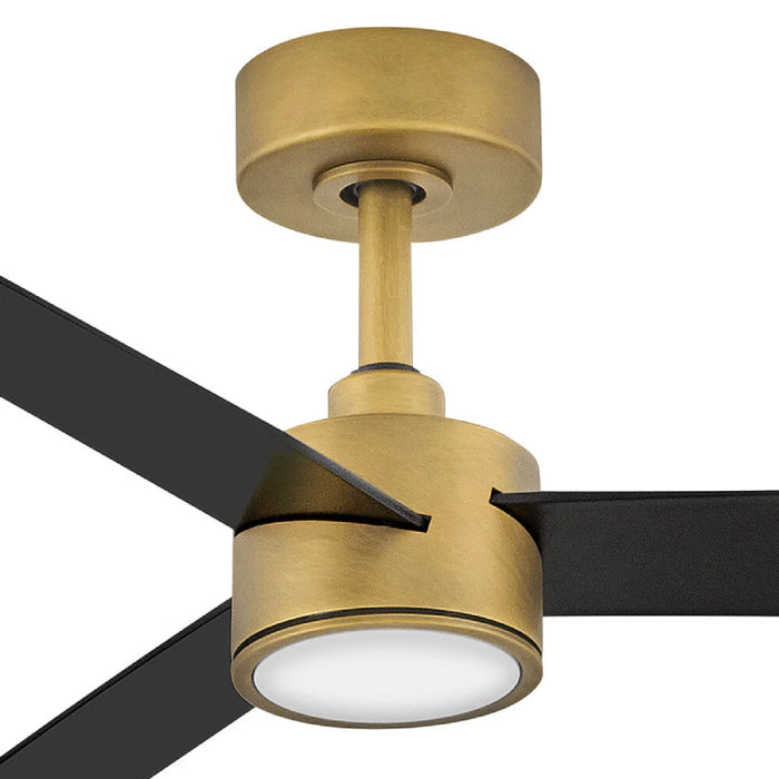 Hinkley 907452 Speck 52" Indoor/Outdoor Smart Ceiling Fan with LED Light Kit - Heritage Brass