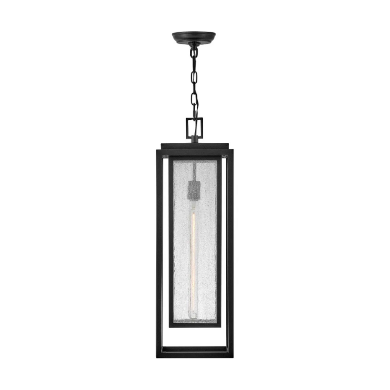 Hinkley 1006 Republic 1-lt 9" LED Hanging Lantern - Black