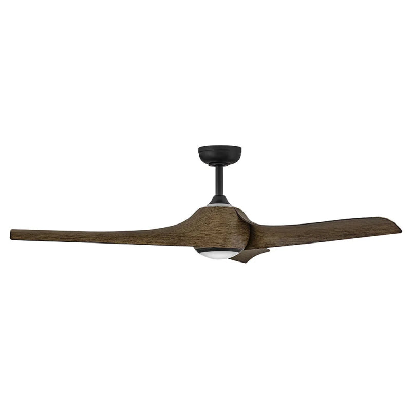 Hinkley 907256 Tiburon 56" Smart Ceiling Fan with LED Light Kit - Matte Black/Driftwood