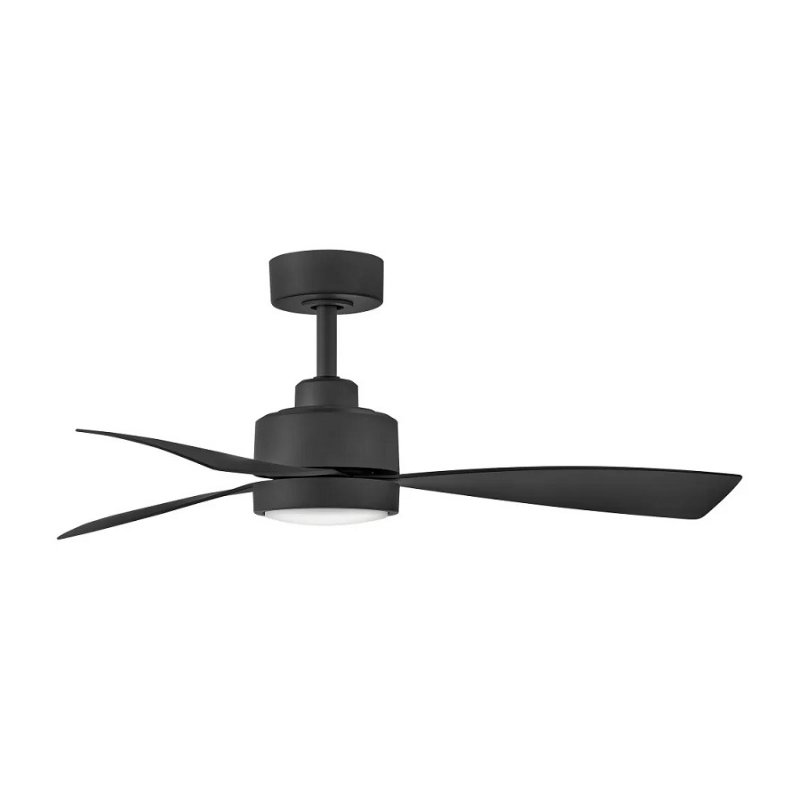 Hinkley 905744 Iver 44" Outdoor Smart Ceiling Fan with LED Light Kit - Matte Black
