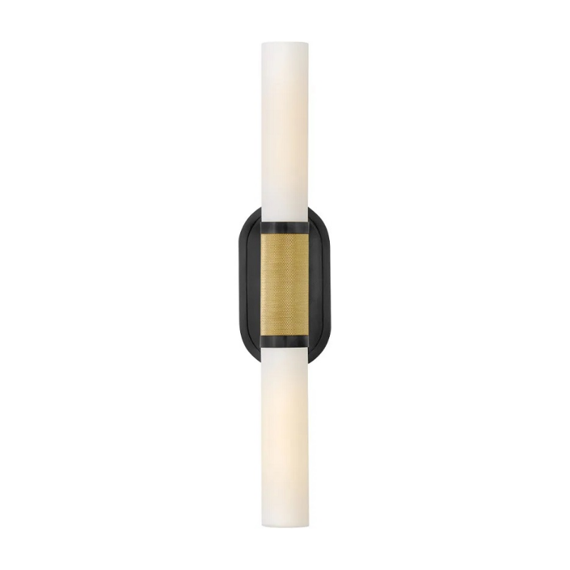 Hinkley 56882 Thayer 2-lt 25" Tall LED Wall Sconce - Lacquered Brass with Black accents