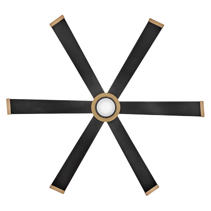 Hinkley 906964 Andros 64" Indoor/Outdoor Smart Ceiling Fan with LED Light Kit - Matte Black