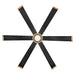 Hinkley 906964 Andros 64" Indoor/Outdoor Smart Ceiling Fan with LED Light Kit - Matte Black