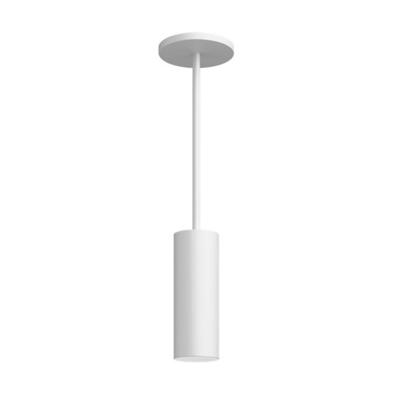 ENTRA 3" 12W Fixed LED Cylinder, Warm Dim, Pendant Mount - White