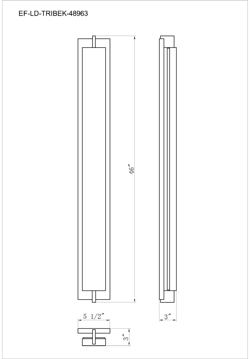 Eurofase 48963 Tribek 1-lt 46" Tall LED Outdoor Wall Sconce