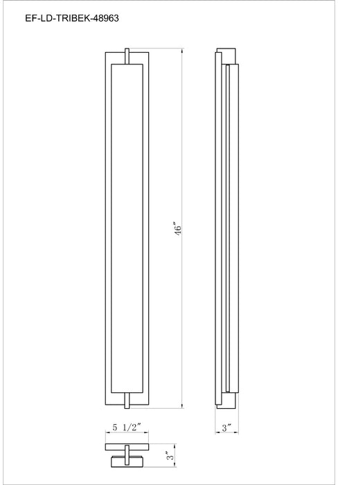 Eurofase 48963 Tribek 1-lt 46" Tall LED Outdoor Wall Sconce