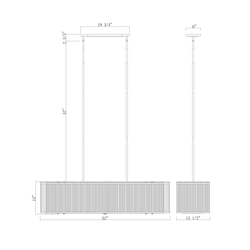 Eurofase 47240 Glasbury 10-lt 52" Chandelier