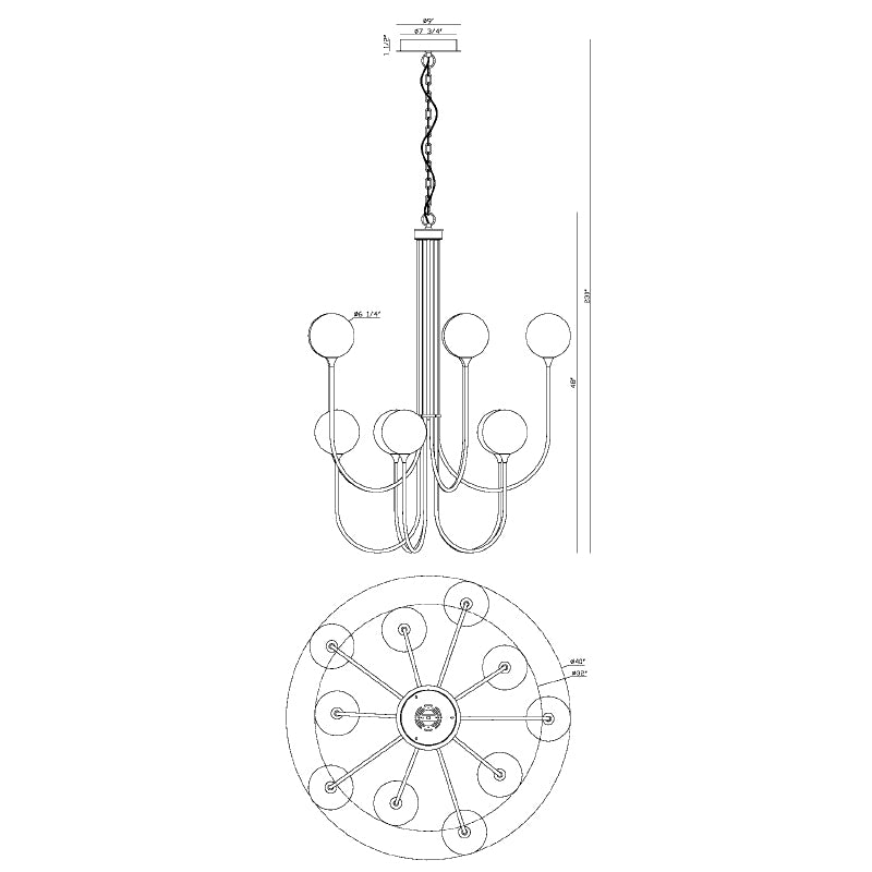 Eurofase 48925 Iissa 10-lt 40" LED Chandelier