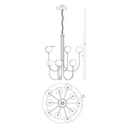 Eurofase 48926 Iissa 10-lt 40" LED Chandelier