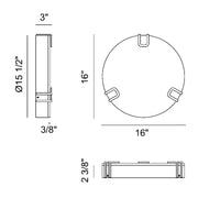 Eurofase 48958 Noga 1-lt 16" LED Flush Mount