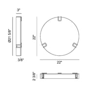 Eurofase 48959 Noga 1-lt 22" LED Flush Mount