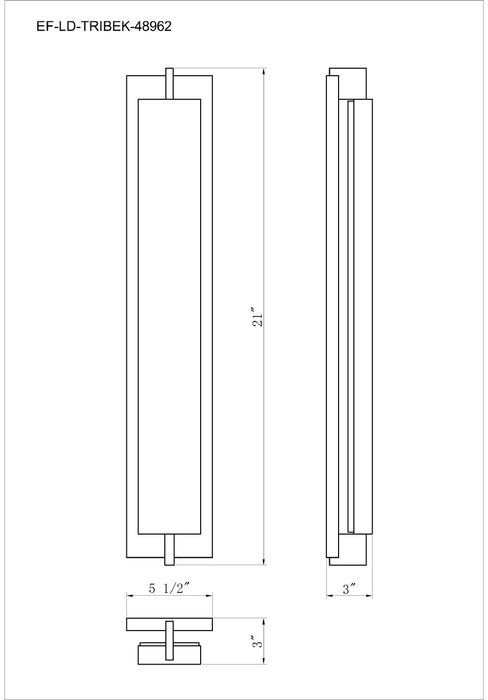 Eurofase 48962 Tribek 1-lt 32" Tall LED Outdoor Wall Sconce