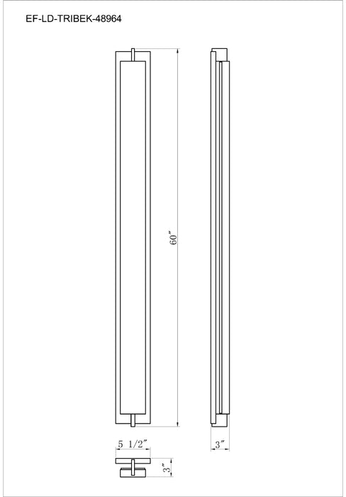 Eurofase 48964 Tribek 1-lt 60" Tall LED Outdoor Wall Sconce
