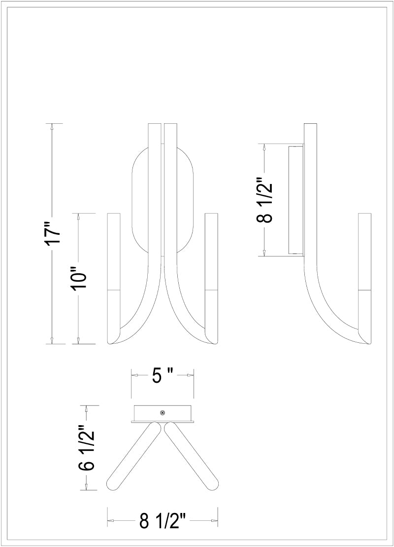Eurofase 49009 Olette 2-lt 17" Tall LED Wall Sconce