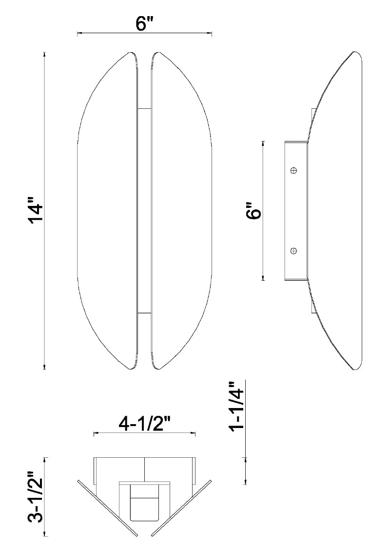 Eurofase 49013 Inntra 1-lt 14" Tall LED Outdoor Wall Sconce