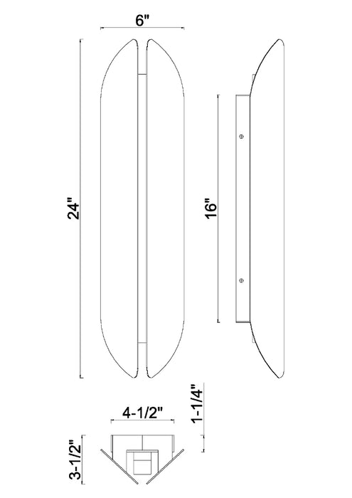 Eurofase 49014 Inntra 1-lt 24" Tall LED Outdoor Wall Sconce